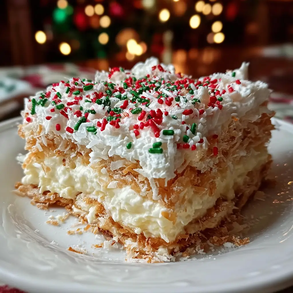 No-Bake Christmas Coconut Lasagna: A Holiday Delight!