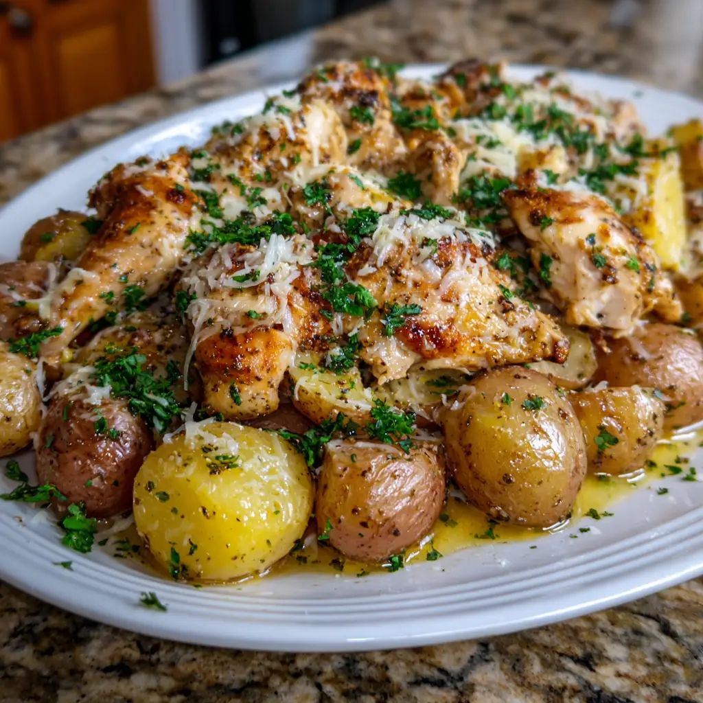 Garlic Parmesan Crockpot Chicken and Potatoes: The Easy Dinner You’ll Love