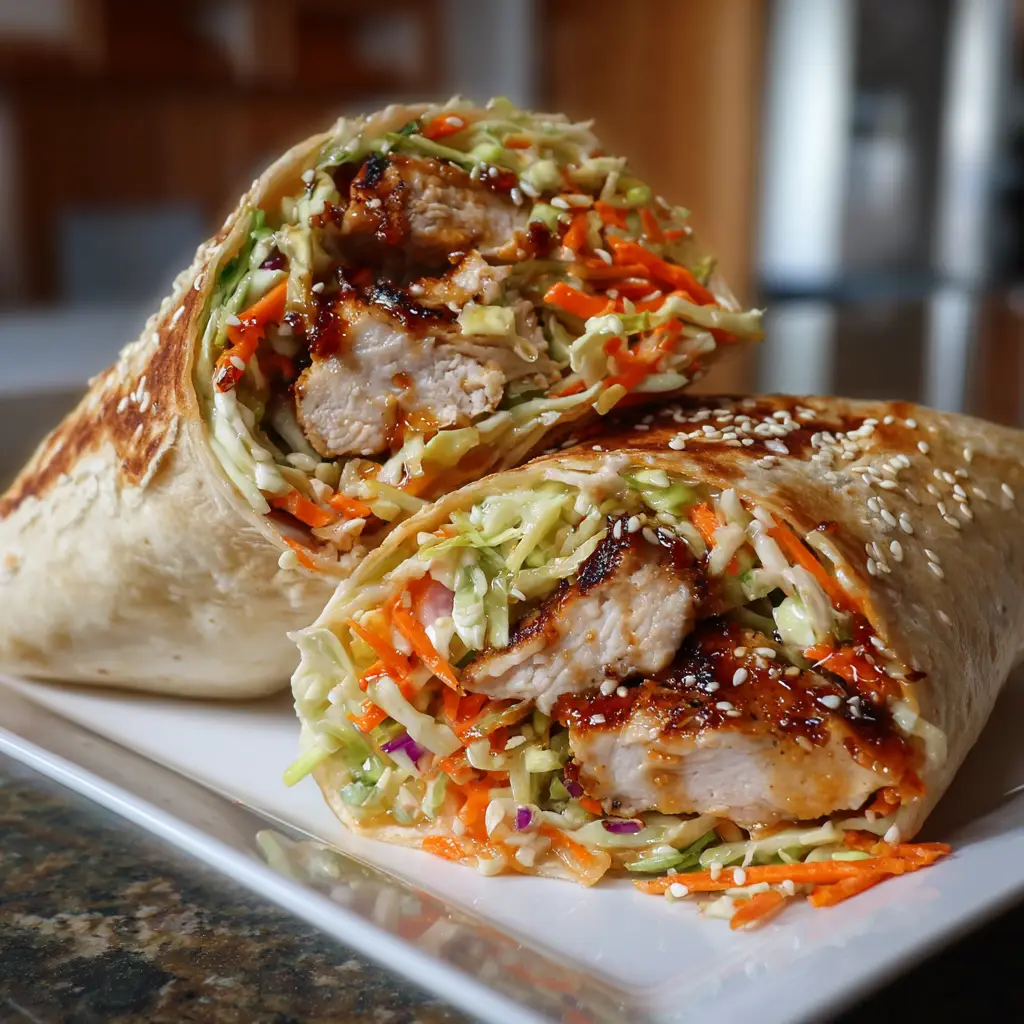 Asian Slaw & Grilled Chicken Wrap: The Perfect Summer Meal!
