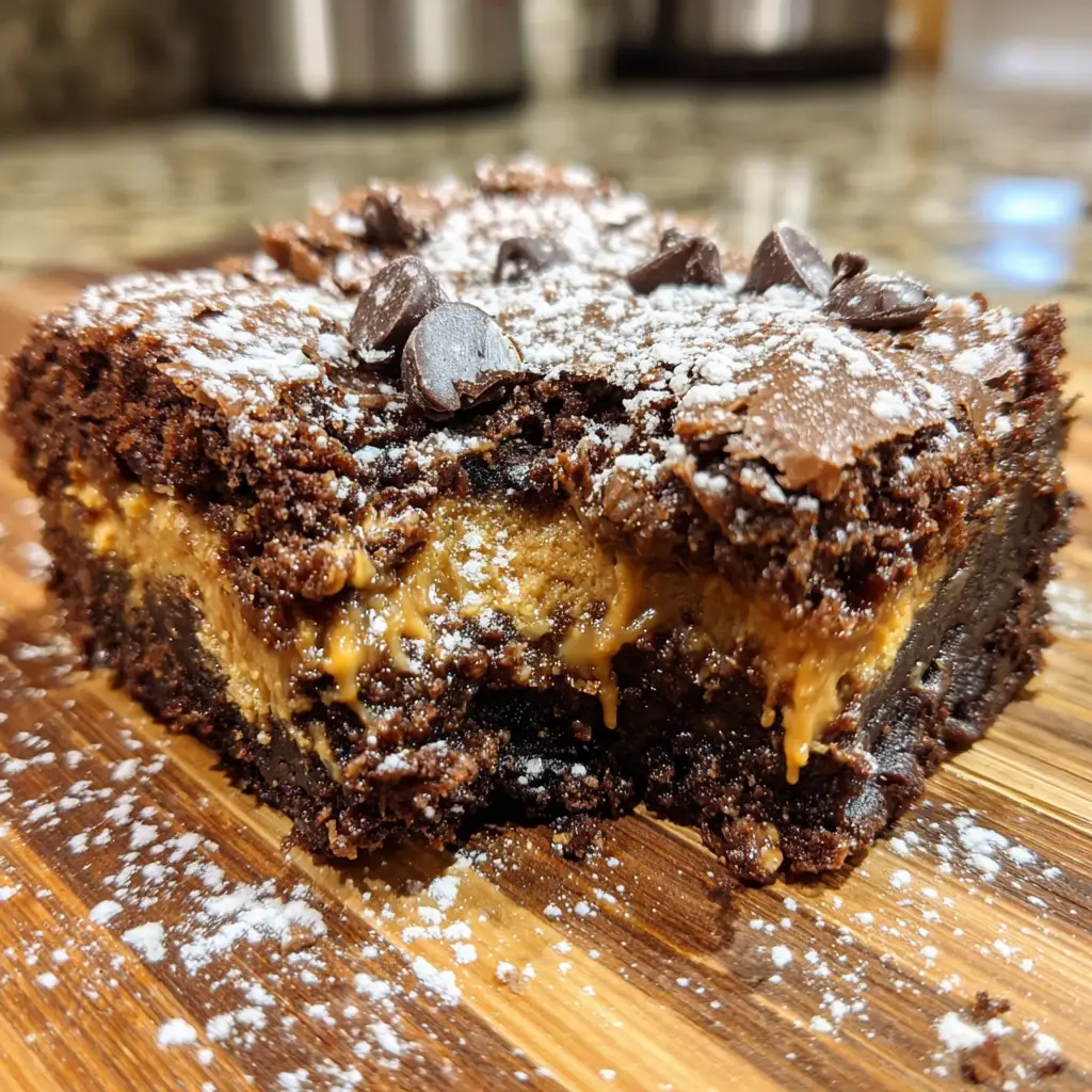 Heavenly Chocolate Peanut Butter Ooey Gooey Cake Awaits You!