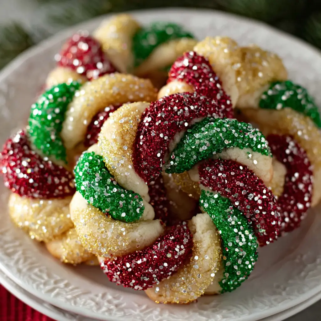 Sparkling Twisted Christmas Wreath Cookies Delight Everyone!