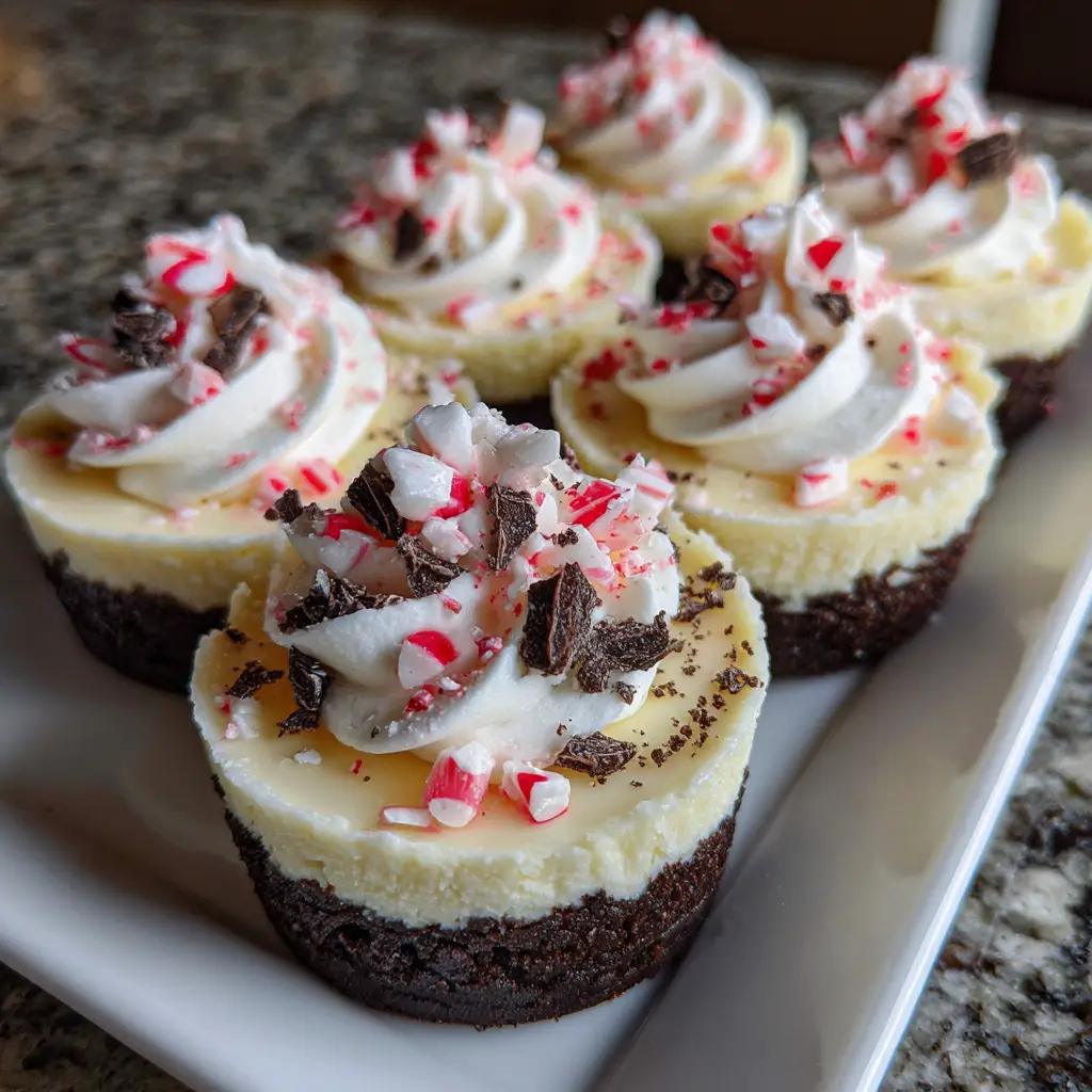 No-Bake Christmas Mini Peppermint Cheesecakes Delight You!