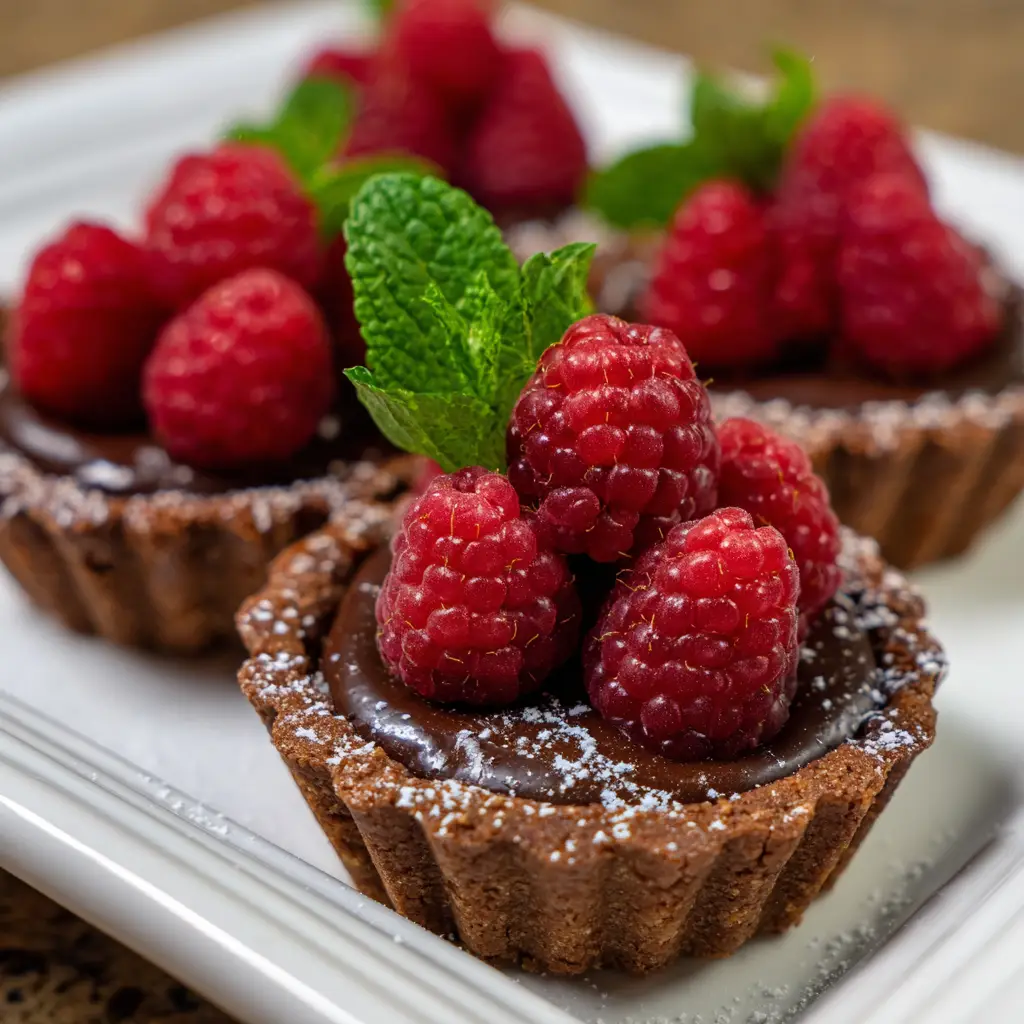 Mini Chocolate Raspberry Tartlets: Indulge in Blissful Bites!
