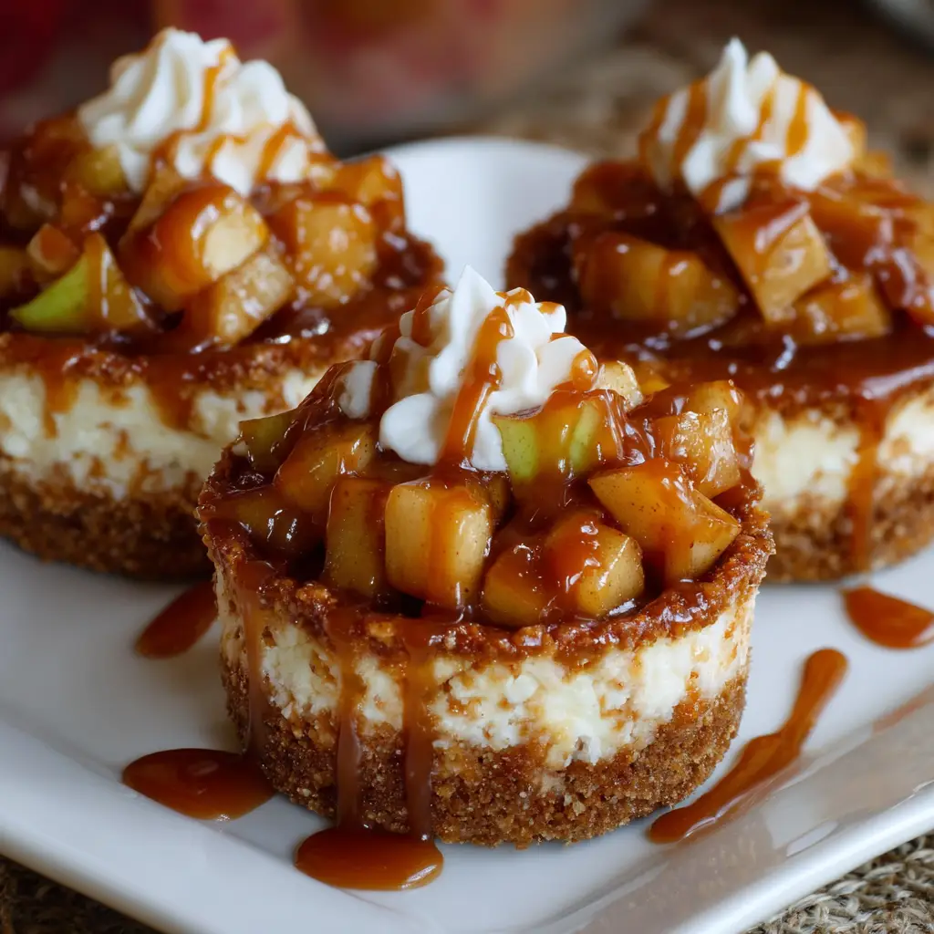 Mini Caramel Apple Cheesecake Cups that Delight Your Taste Buds!