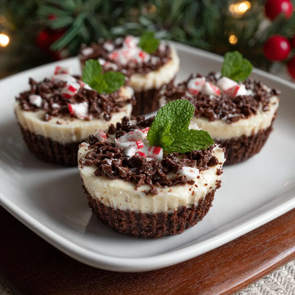 Mini Peppermint Mocha Cheesecake Cups that Delight Your Tastebuds!