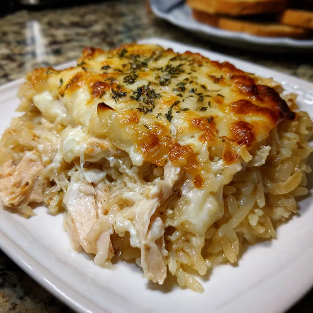Easy French Onion Chicken Rice Bake: The Cozy One-Pan Dinner