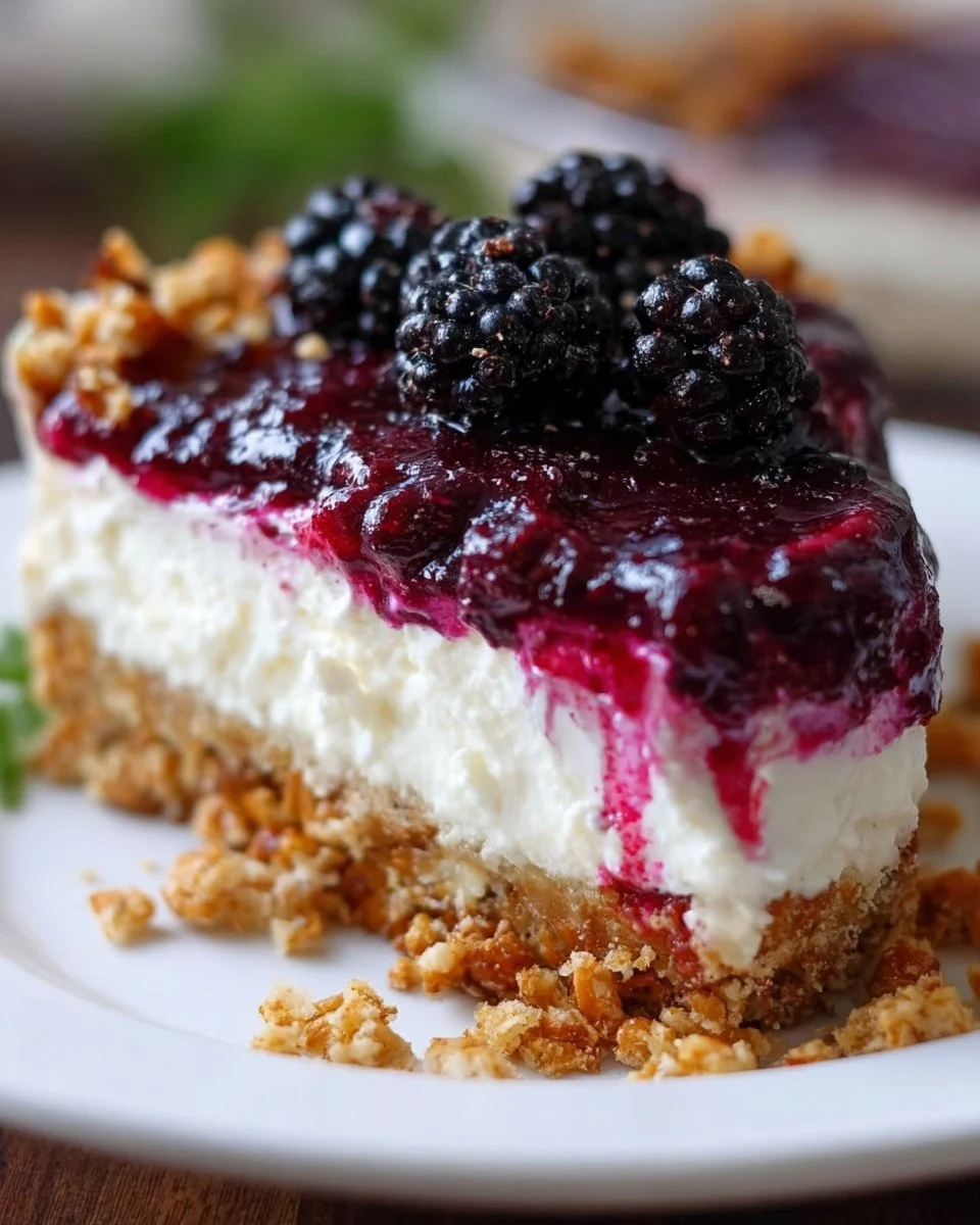 Blackberry Pretzel Dessert