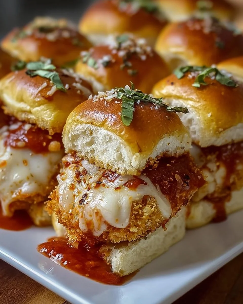 Cheesy Chicken Parmesan Sliders