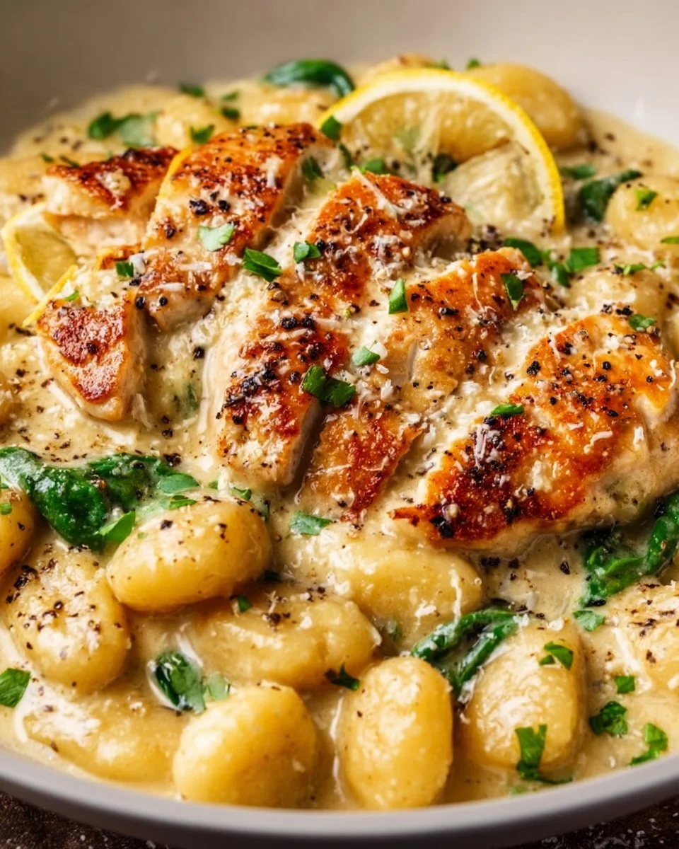 Creamy Lemon Parmesan Chicken Gnocchi