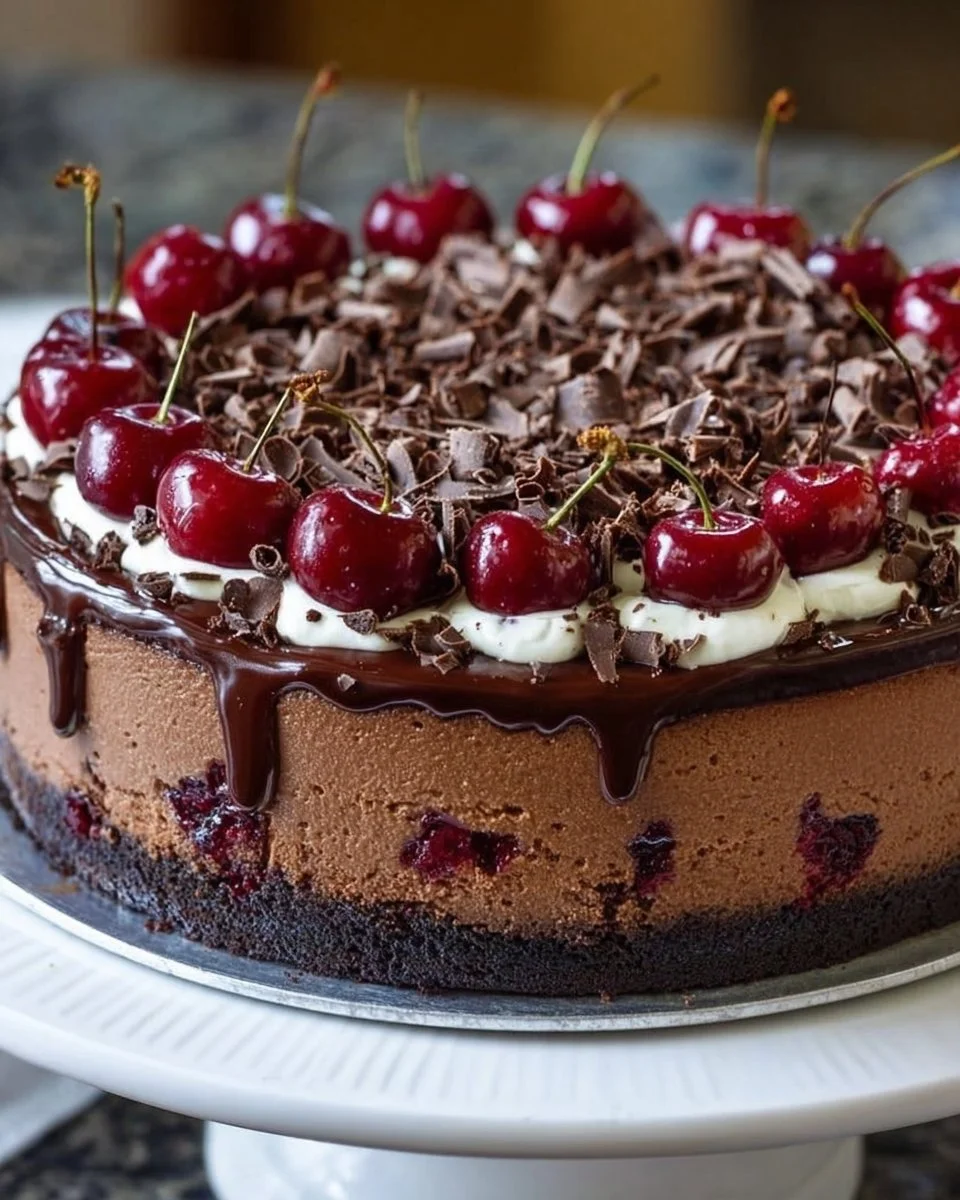 Decadent Black Forest Cheesecake