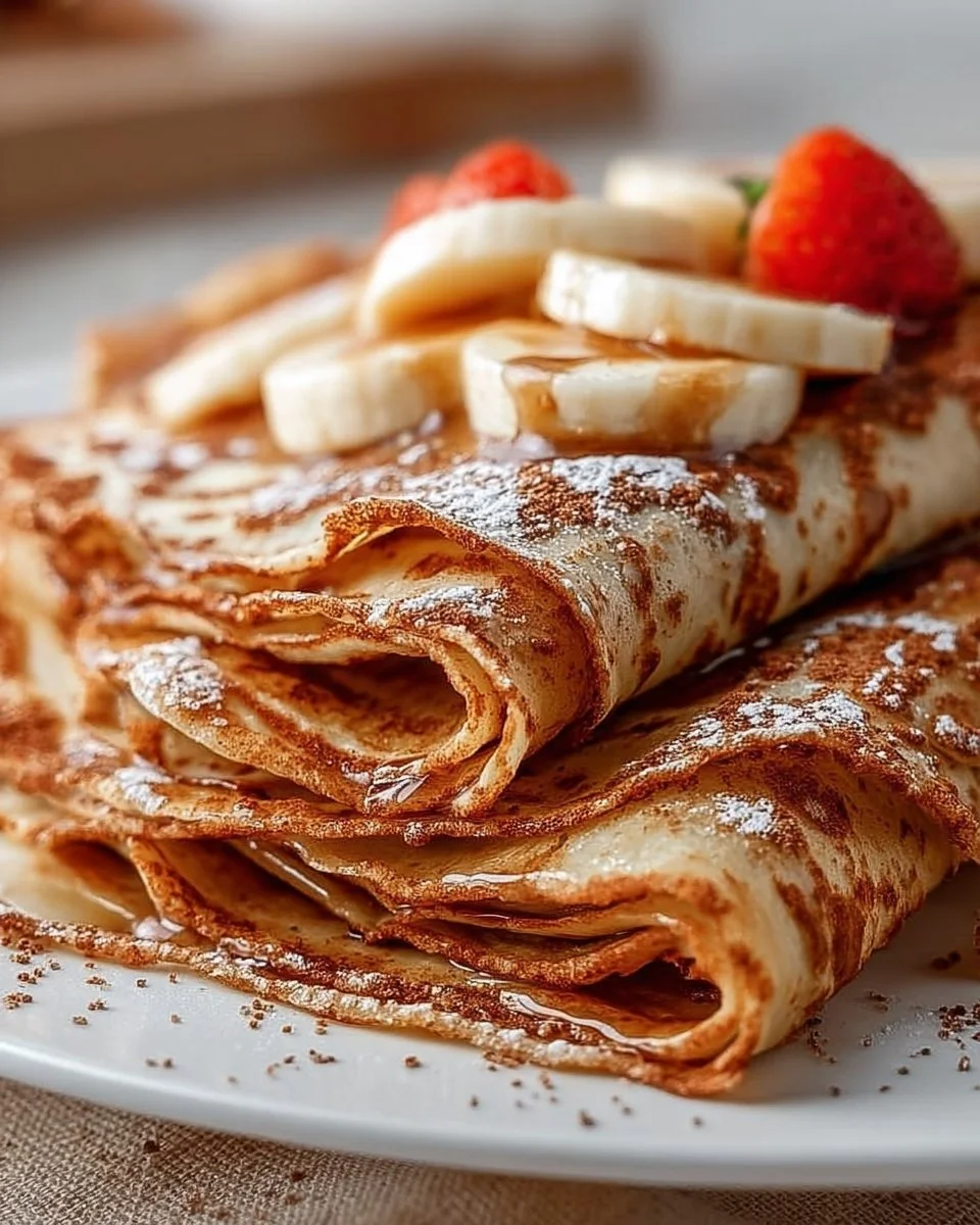 High Protein Cinnamon Crepes