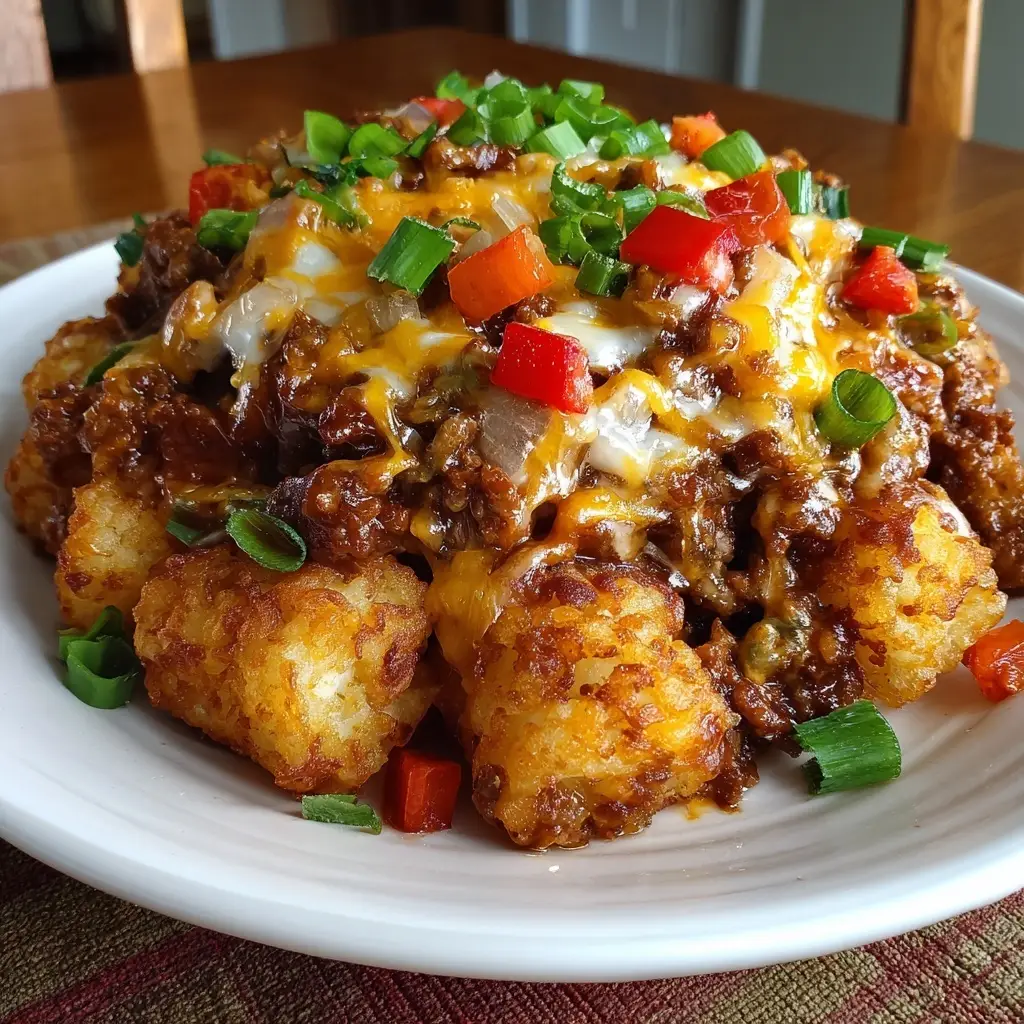Sloppy Joe Tater Tot Casserole