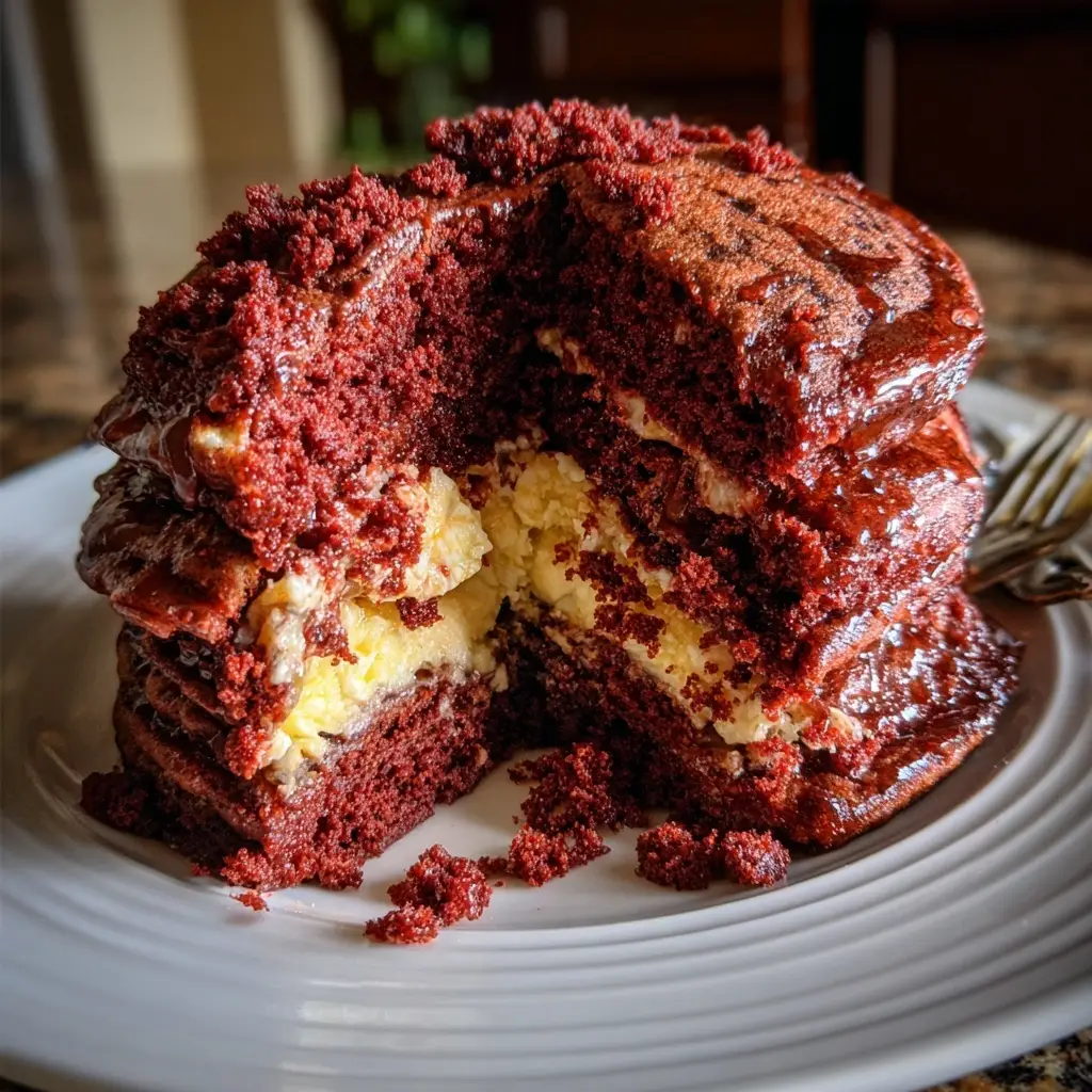 Fluffy Red Velvet Pancakes: A Sweet Morning Treat!