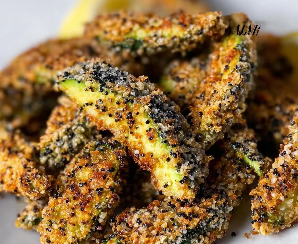 Crispy air fryer avocado fries served with dipping sauce