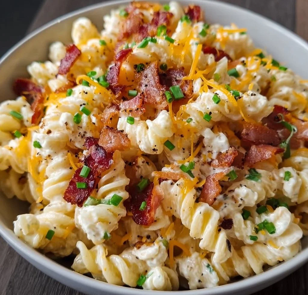 Bacon Cheddar Ranch Pasta Salad