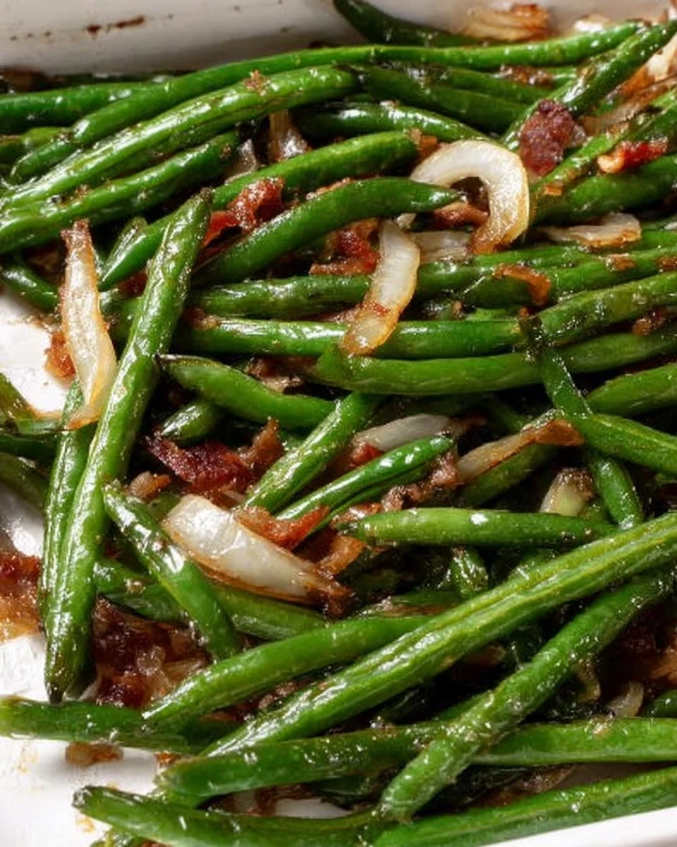 Best Green Beans with Bacon and Onions
