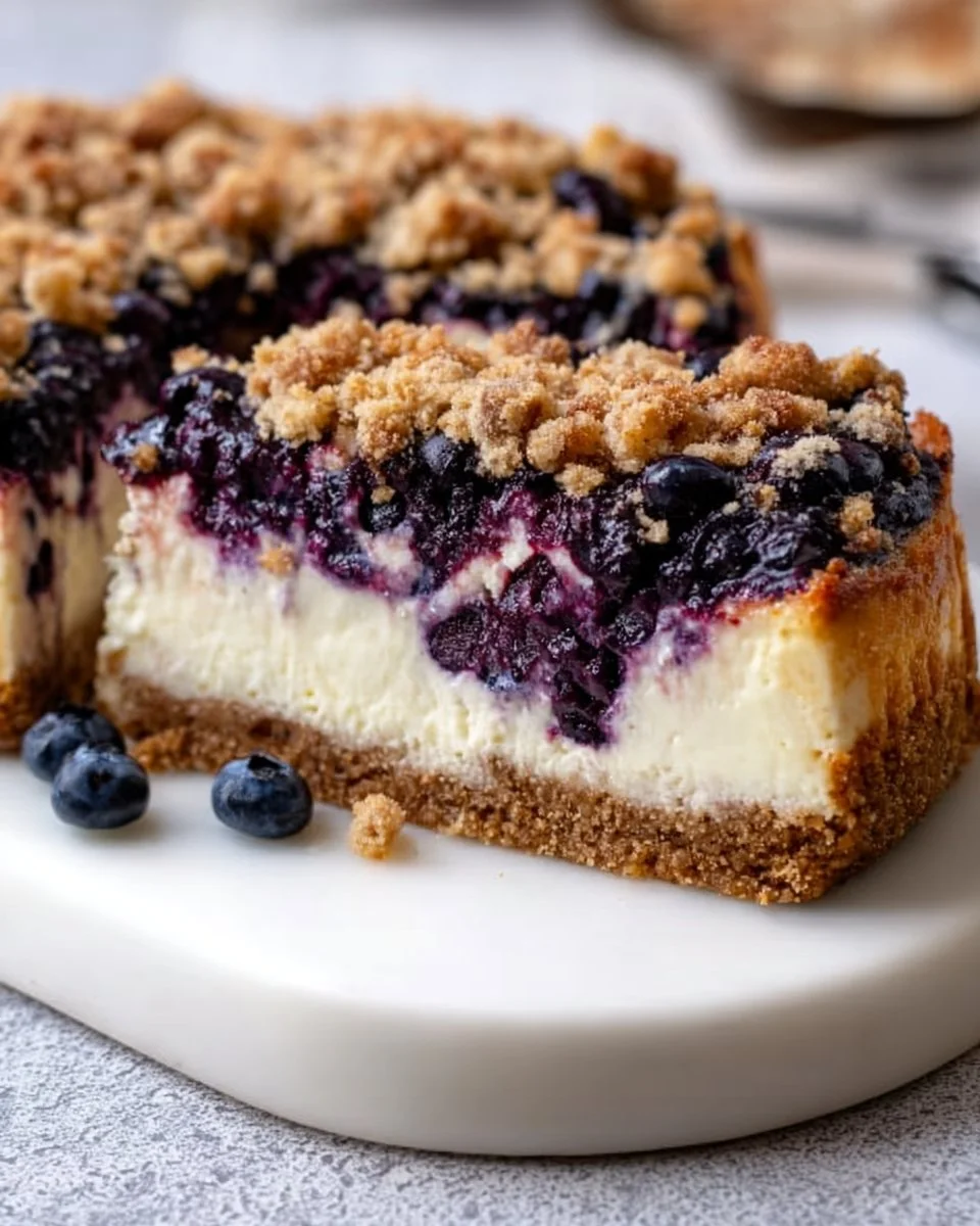Blueberry Cheesecake with Cookie Crust