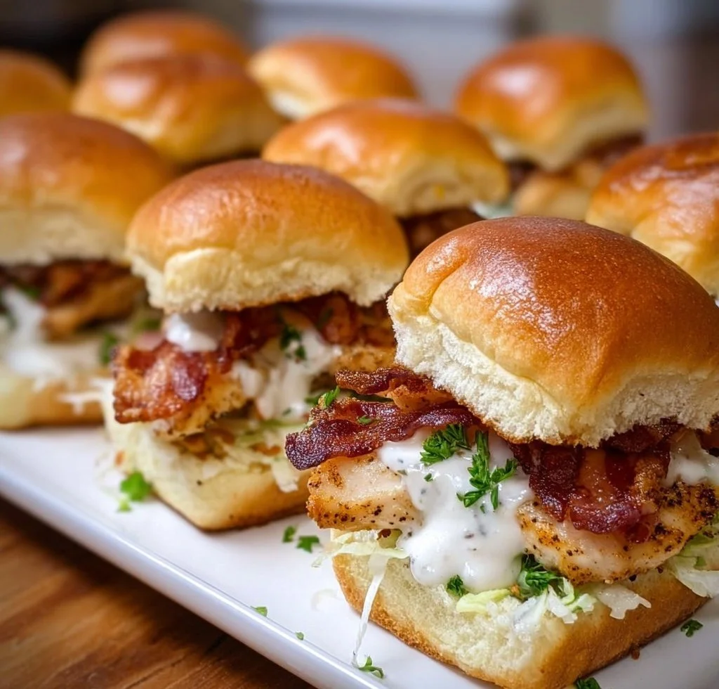 Chicken Bacon Ranch Sliders