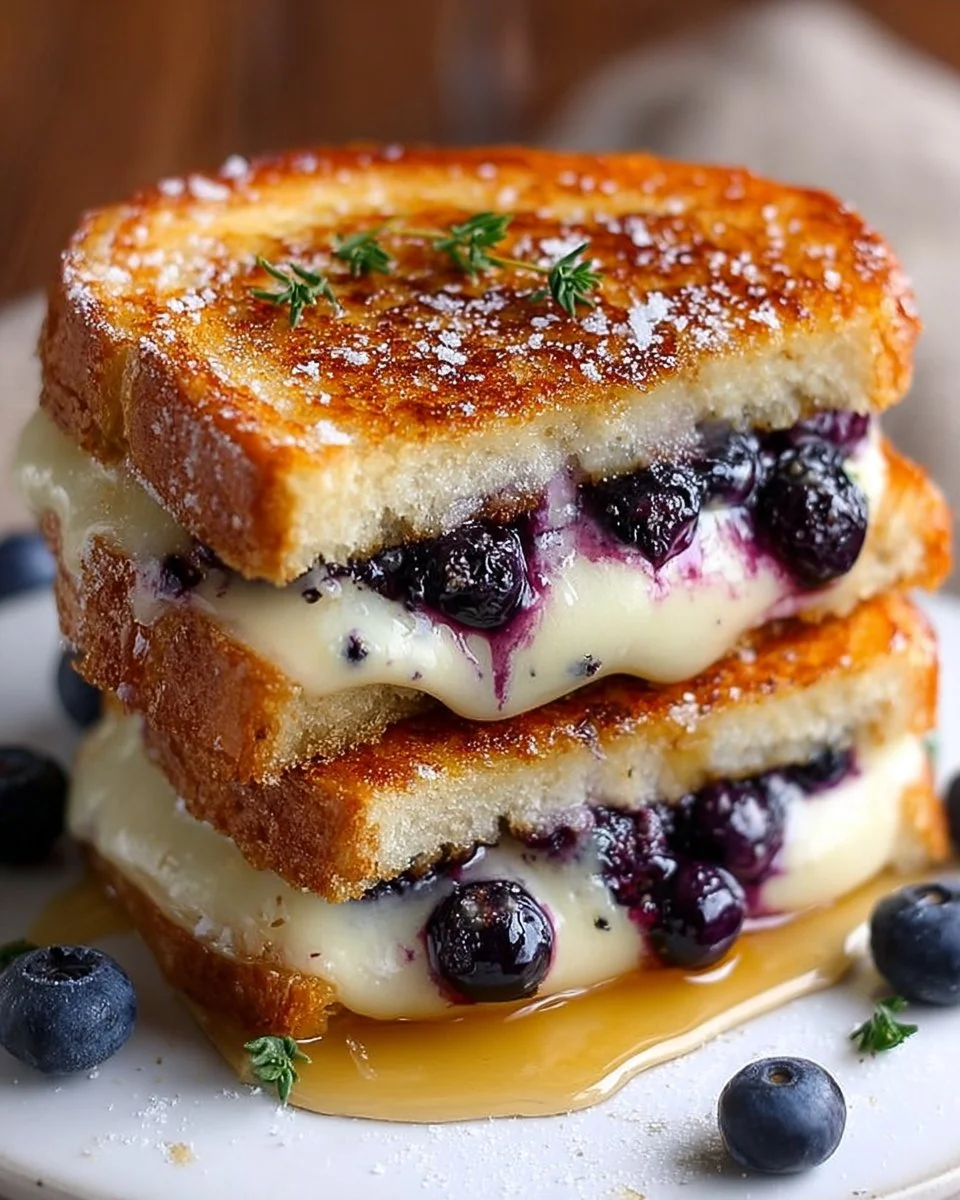 Crispy Blueberry Grilled Cheese