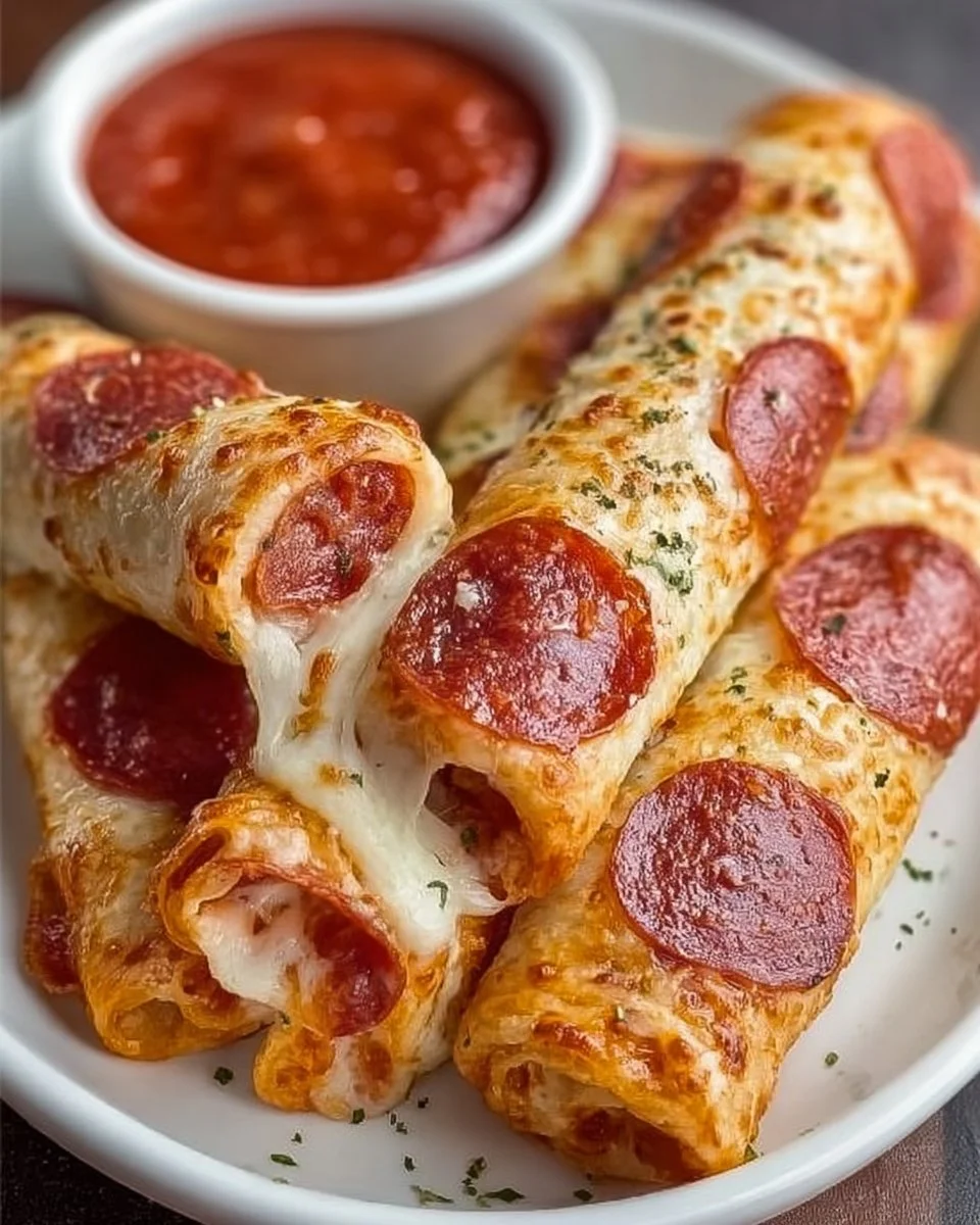 Delicious Pepperoni Pizza Roll Breadsticks