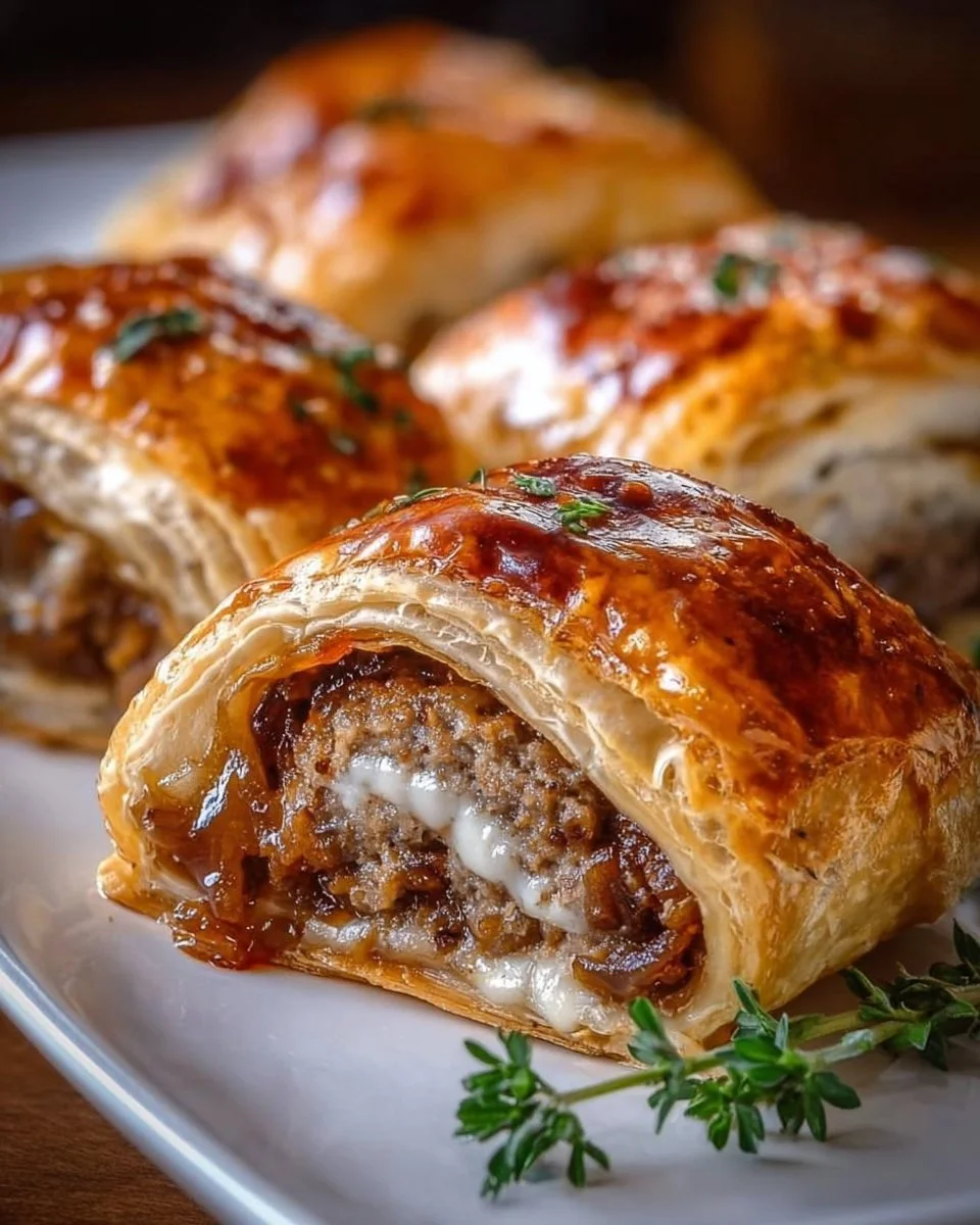 French Onion Sausage Rolls