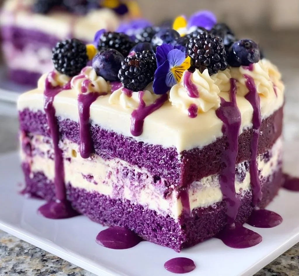 Purple Cake With Lemon Buttercream