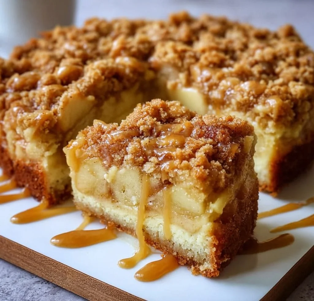 Sheet Pan Apple Cake – with Pudding and Crispy Crumble