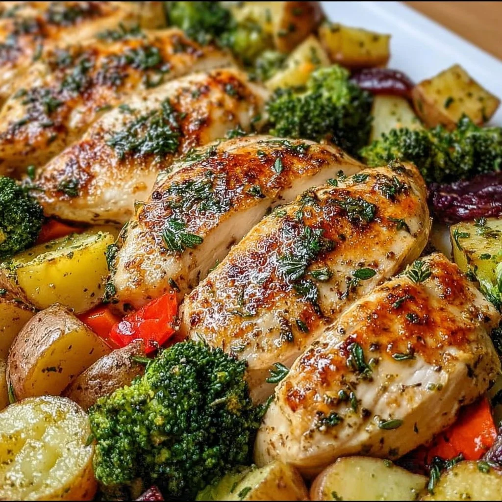 Sheet Pan Garlic Butter Chicken and Veggies