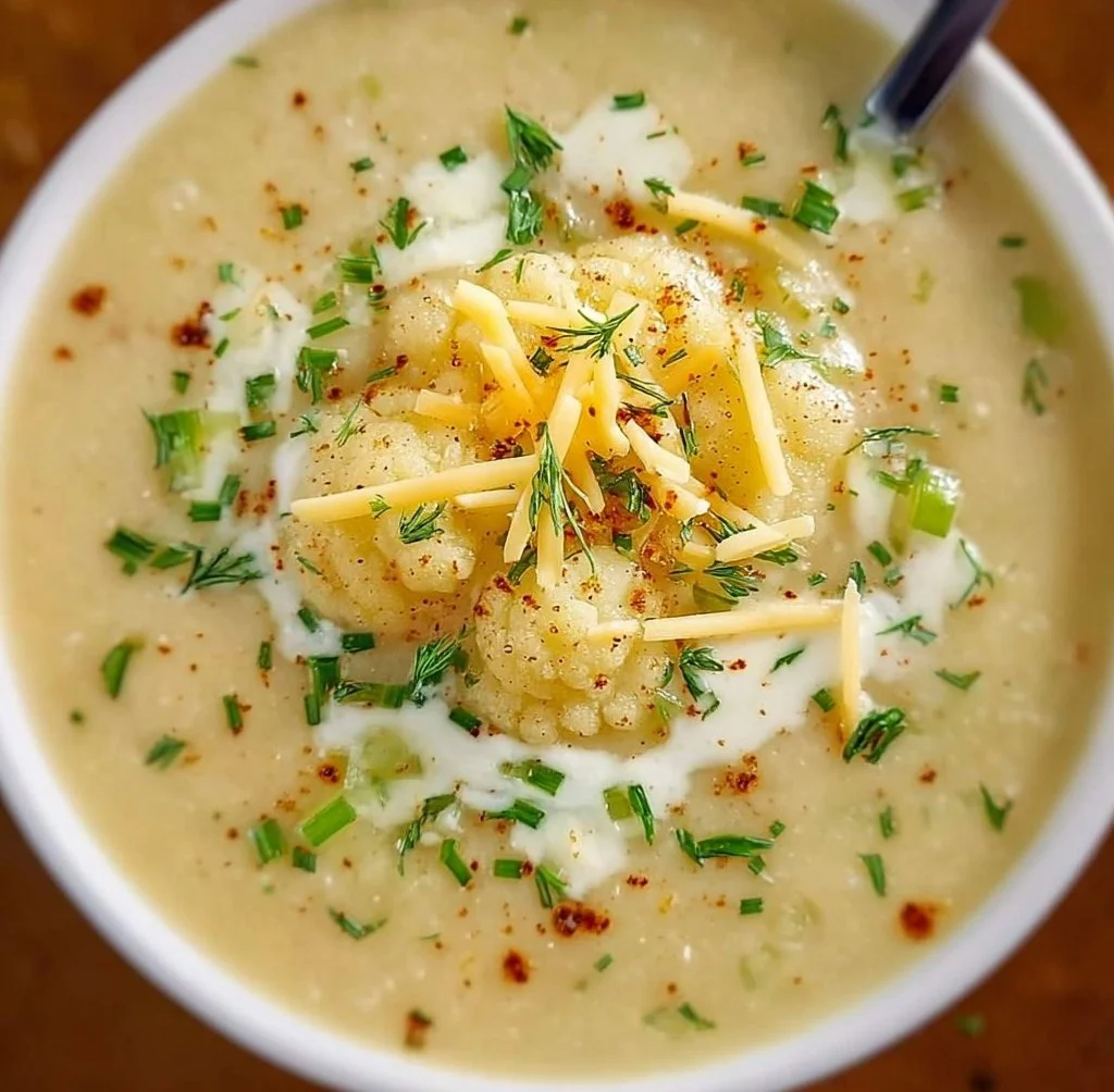 Slow Cooker Creamy Cauliflower Soup
