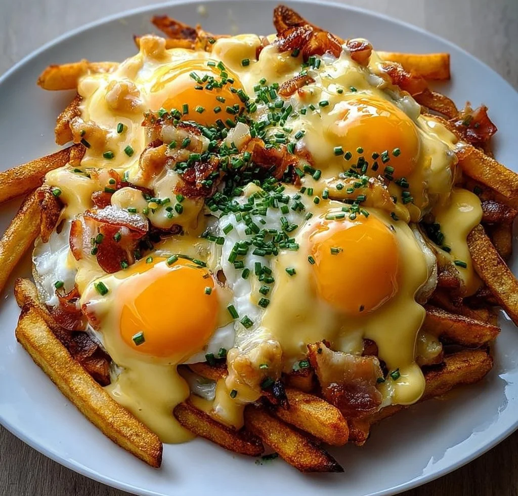 Ultimate Breakfast Poutine with Creamy Hollandaise Sauce