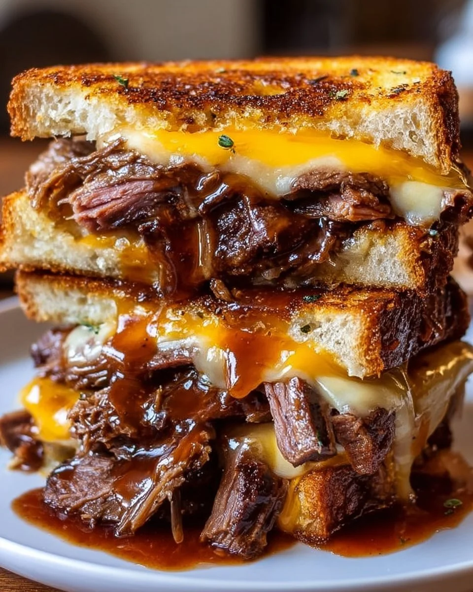 BBQ Brisket Melt Sandwich