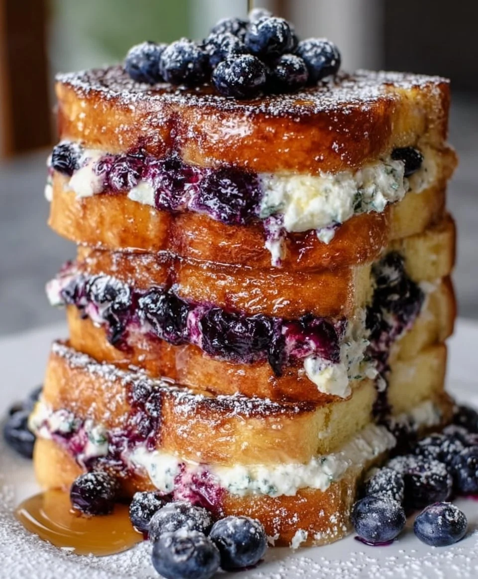 Blueberry Cheesecake Stuffed French Toast