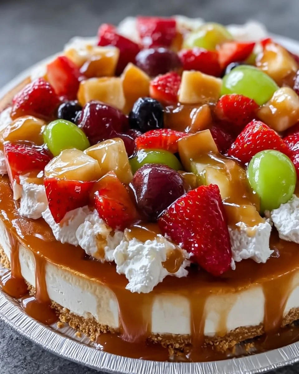Cheesecake Fruit Salad Caramel