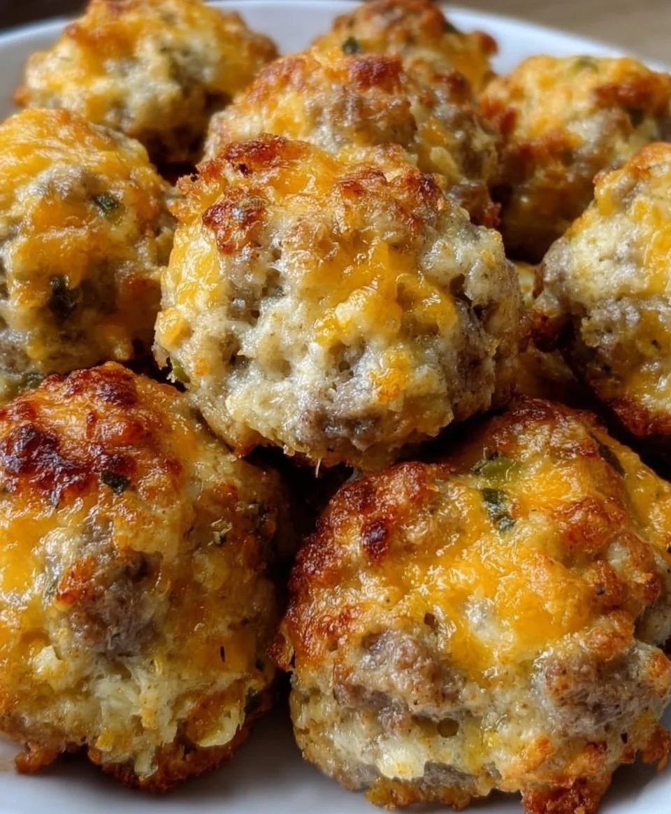 Cheesy Jalapeño Sausage Balls