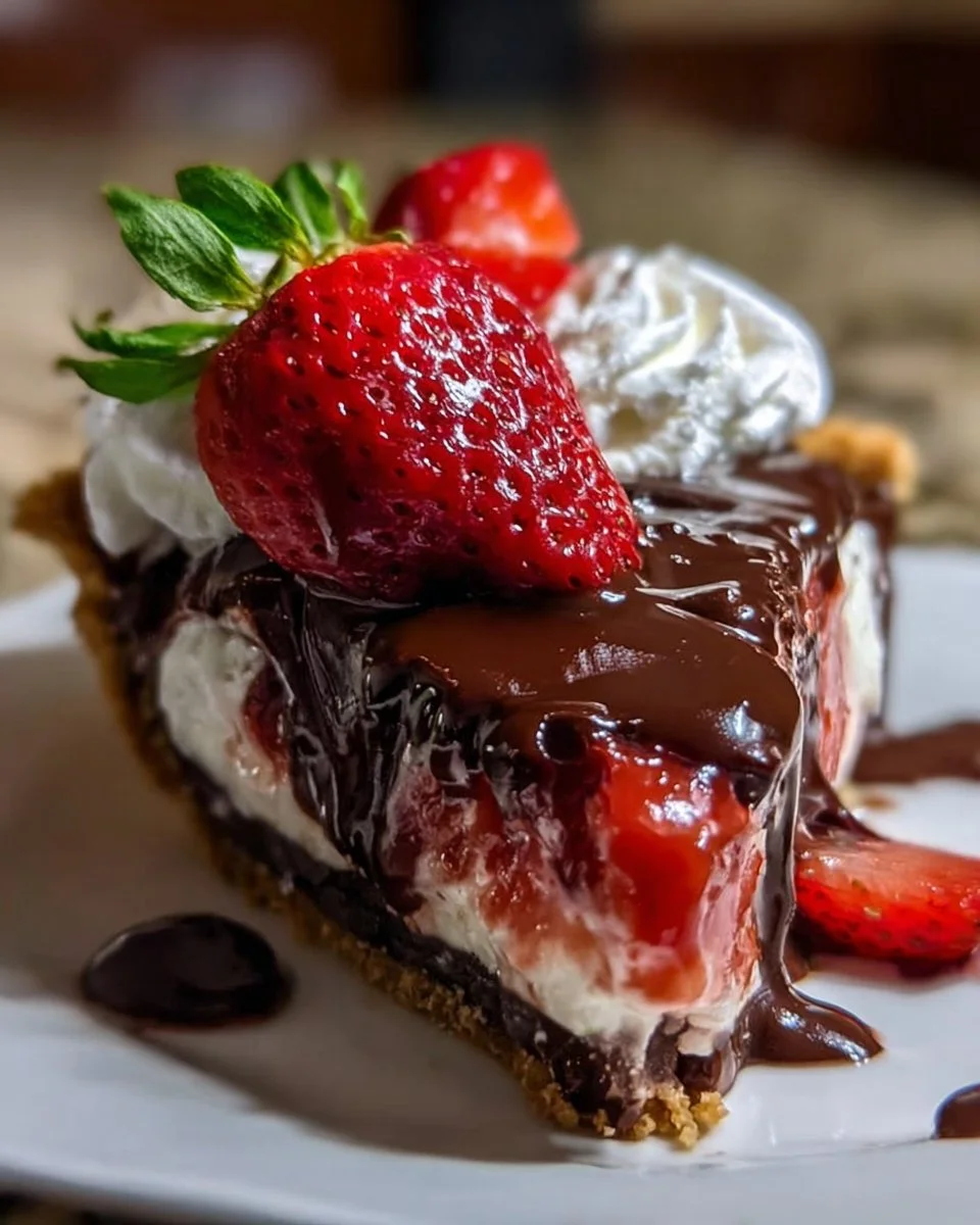 Chocolate Covered Strawberry Pie