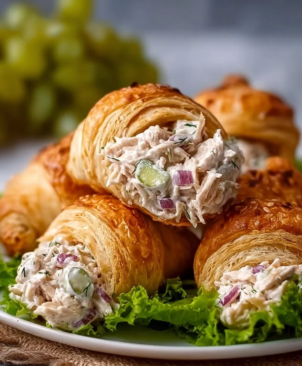 Crispy Easter Chicken Salad Crescent Rolls