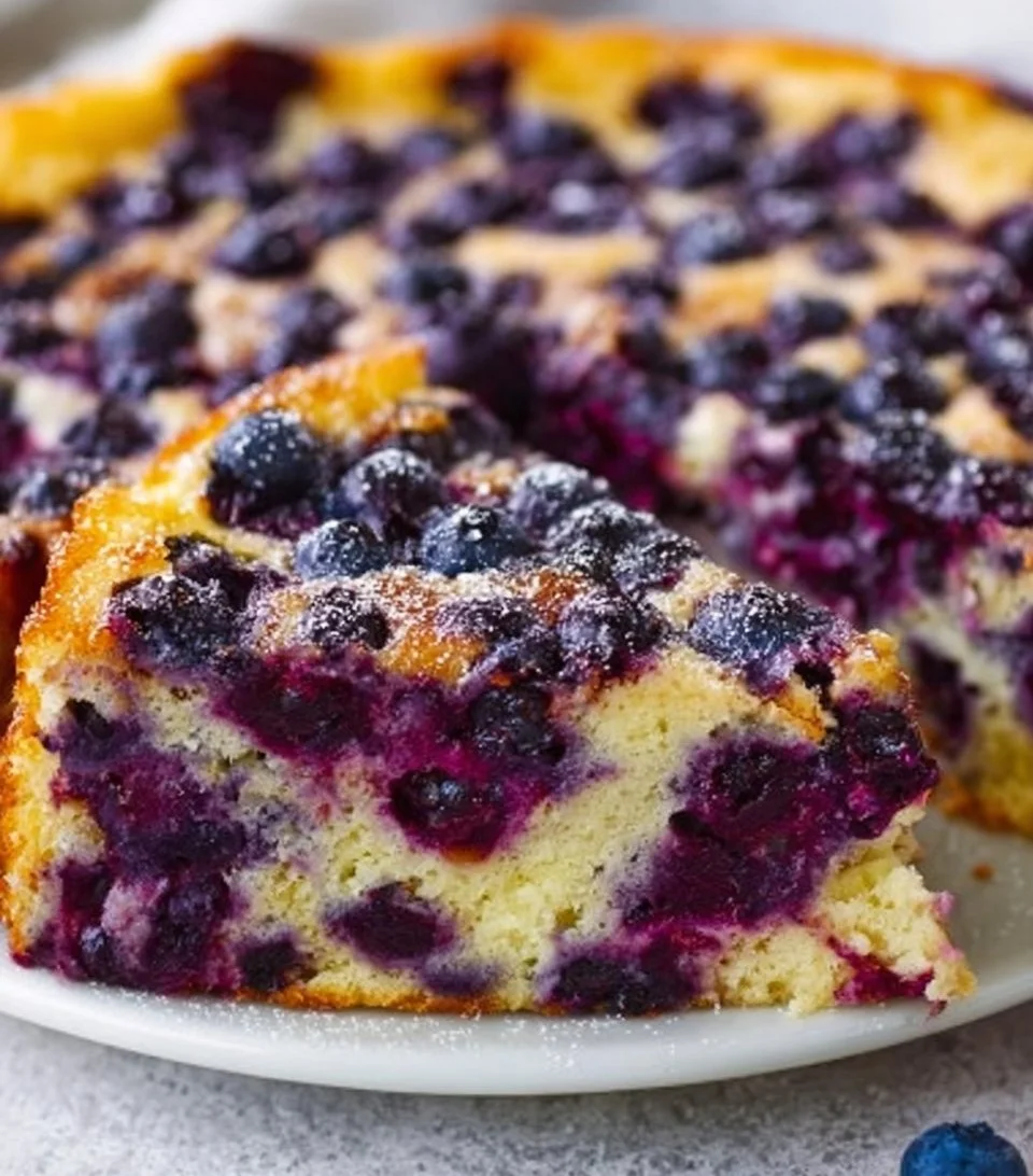 Crustless Blueberry Pie