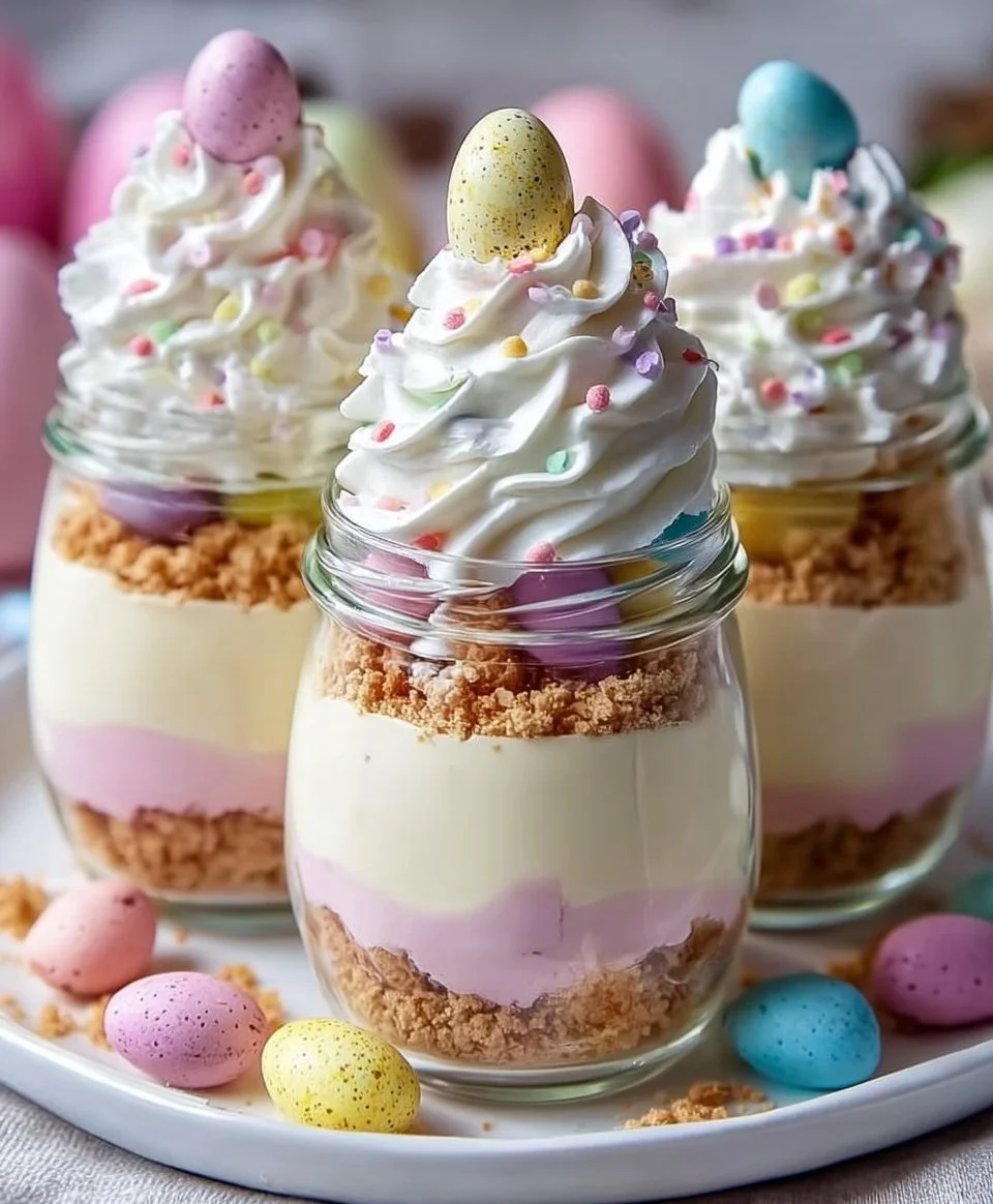 Easter Egg Cheesecake Jars