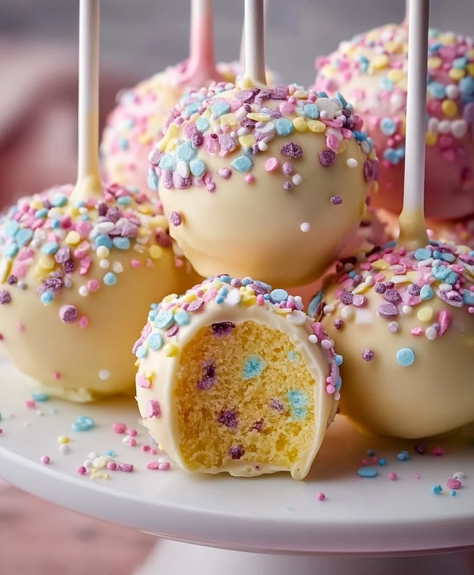 Easy Easter Funfetti Cake Pops