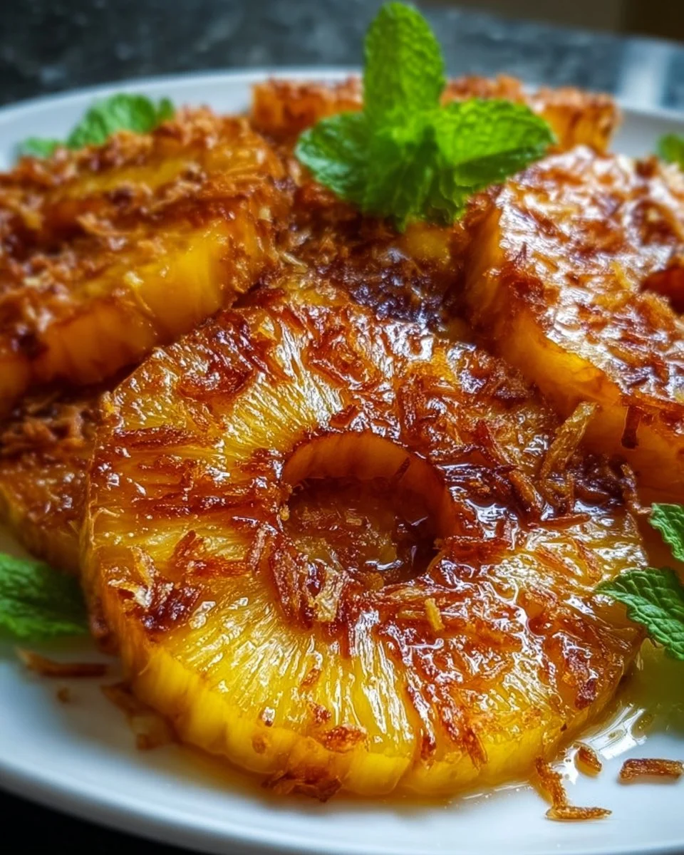 Honey Lime Roasted Pineapple