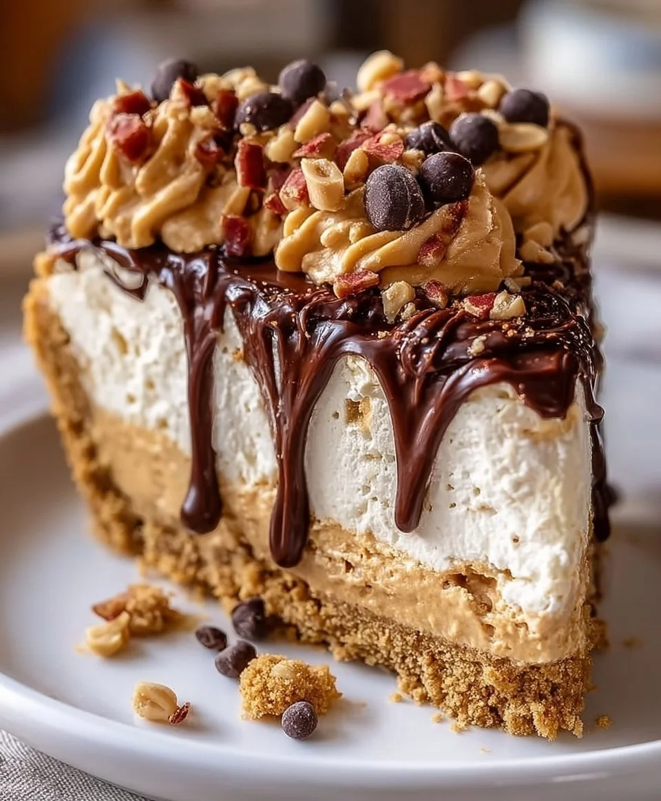 Monster Peanut Butter Cheesecake Pie