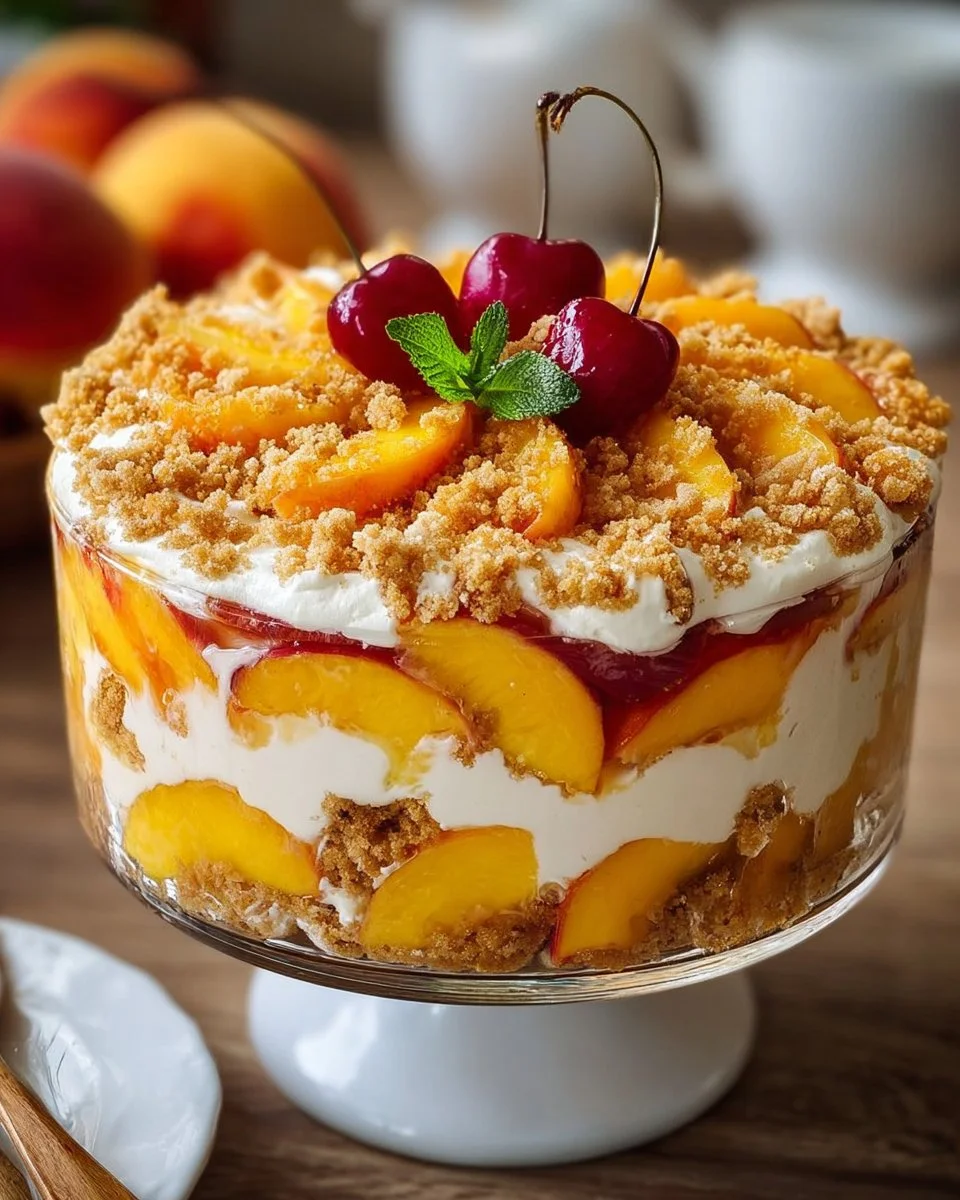 Peach Cobbler Cheesecake Fruit Salad