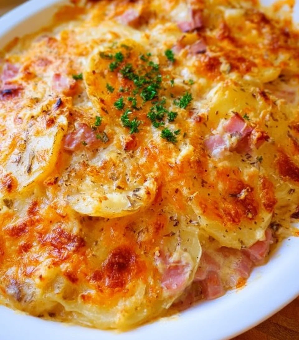 Scalloped Potatoes with Ham and Cheese