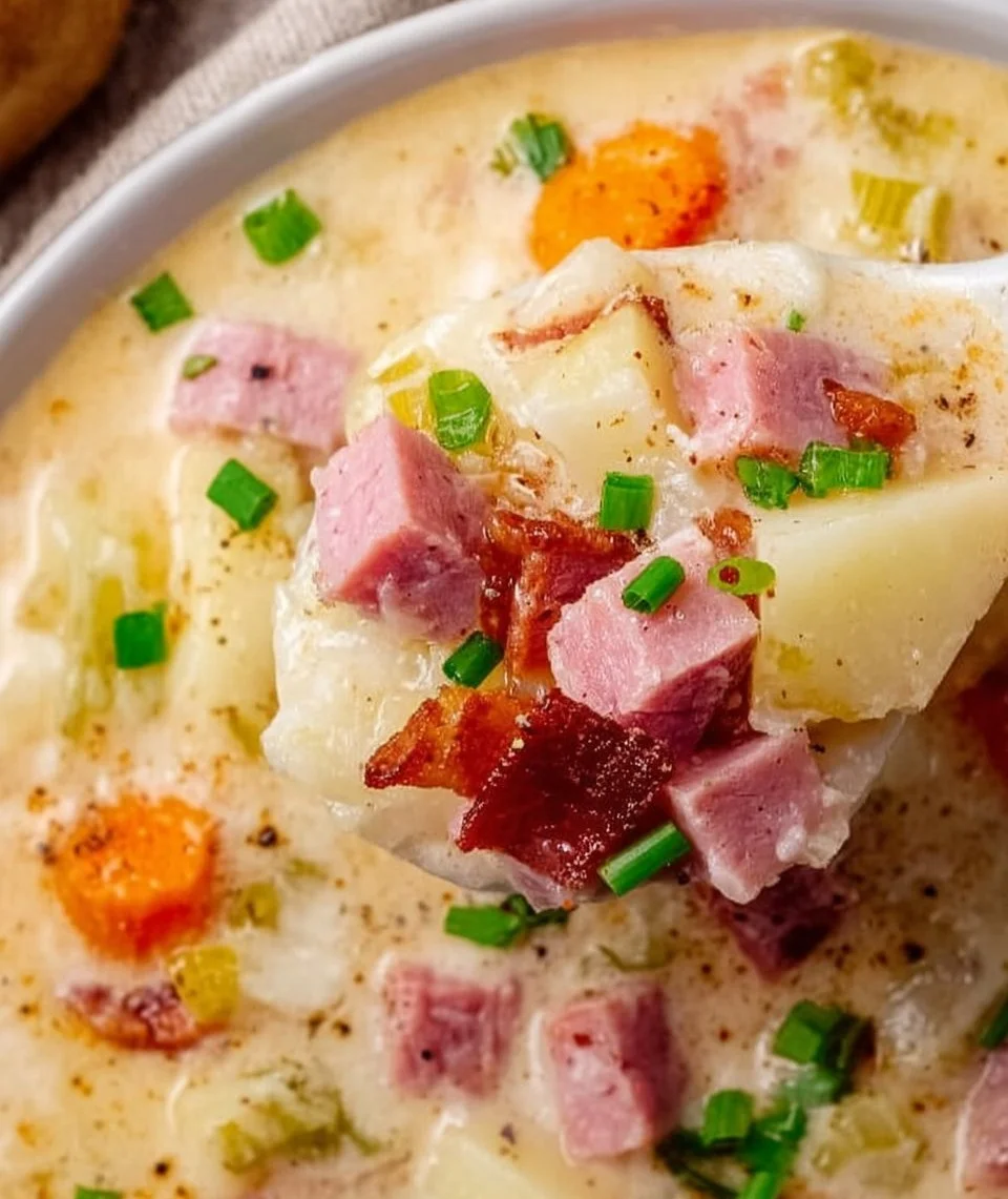 Slow Cooker Ham and Potato Soup