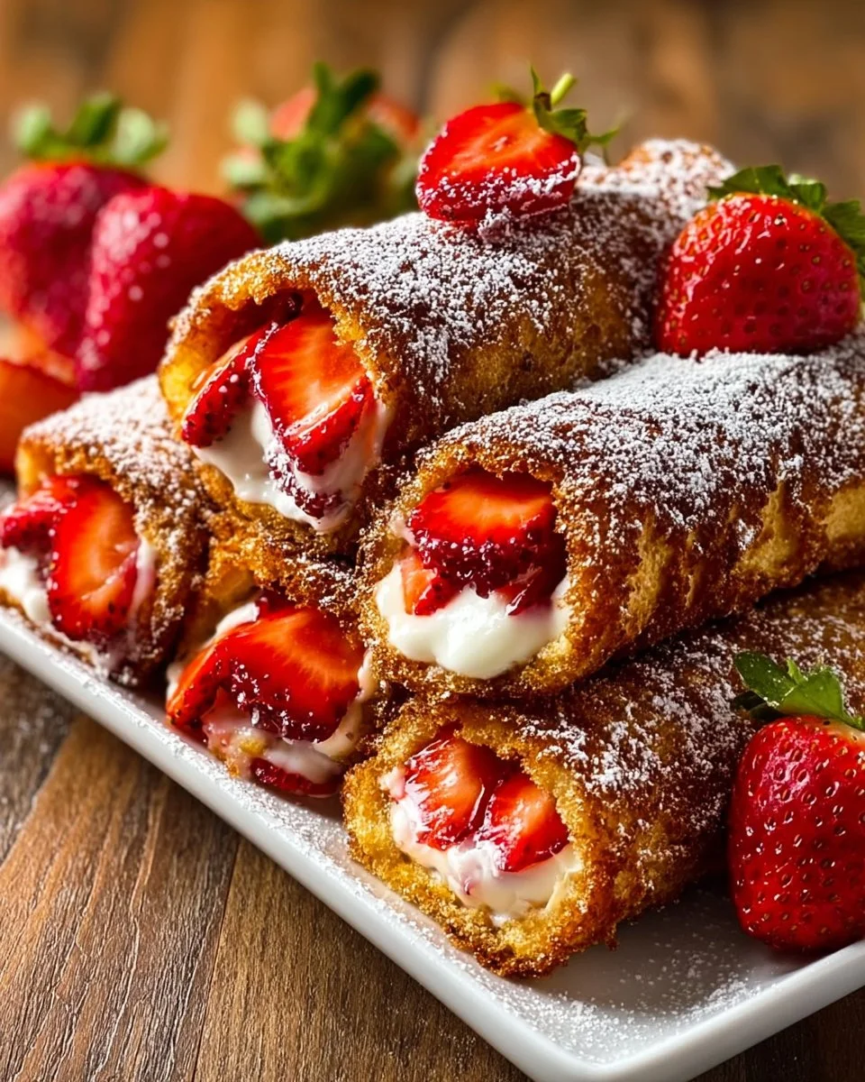 Strawberry French Toast Roll-Ups