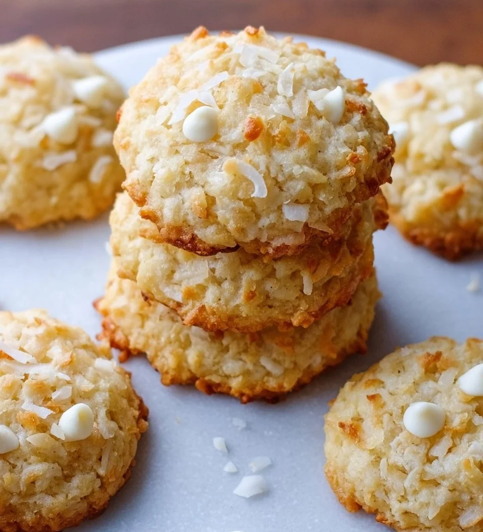 White Chocolate Coconut Cookies