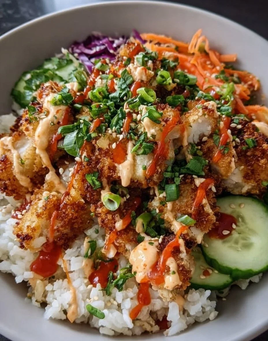 Crispy Bang Bang Chicken Bowl