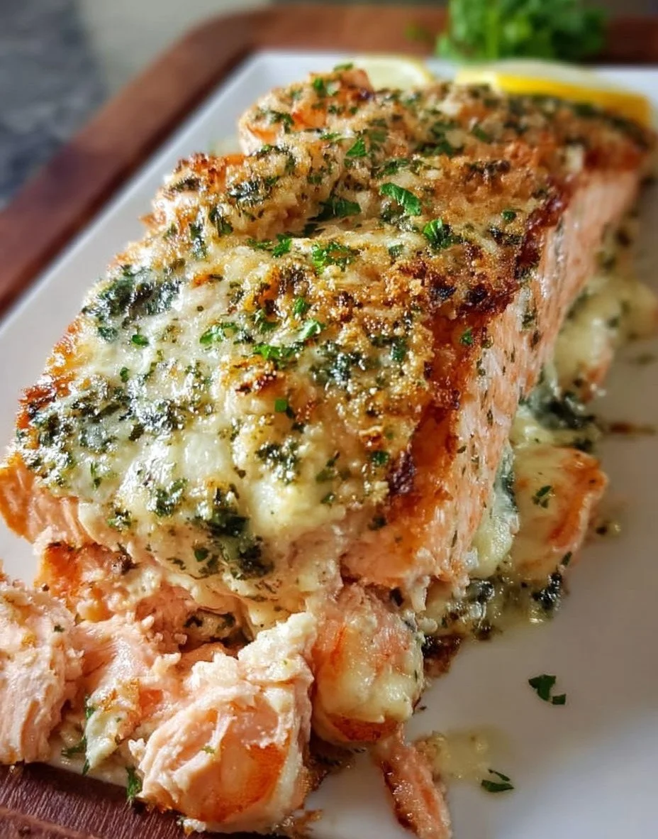 Easy Shrimp Stuffed Salmon