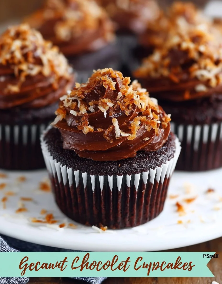 German Chocolate Cupcakes