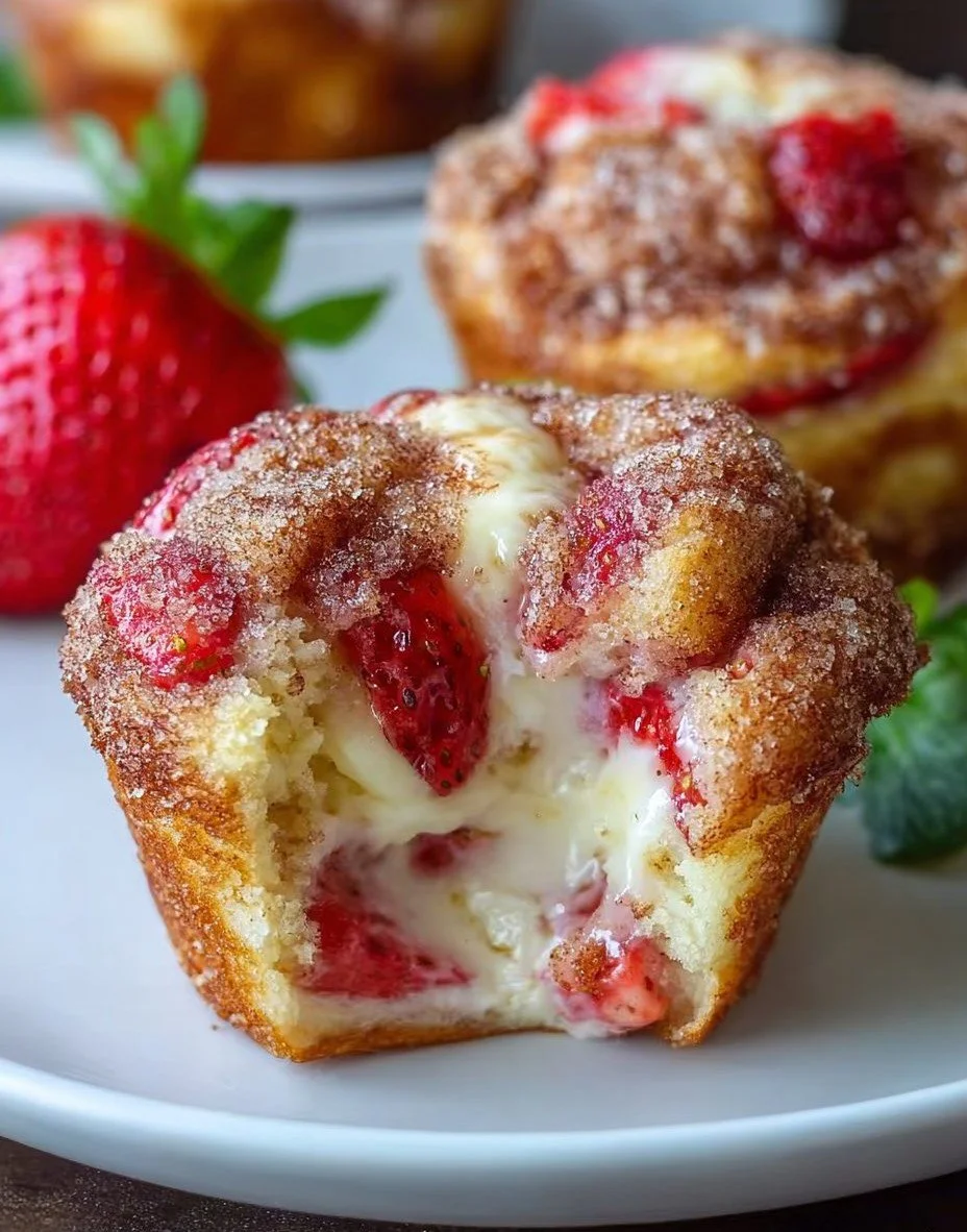Strawberry French Toast Muffins